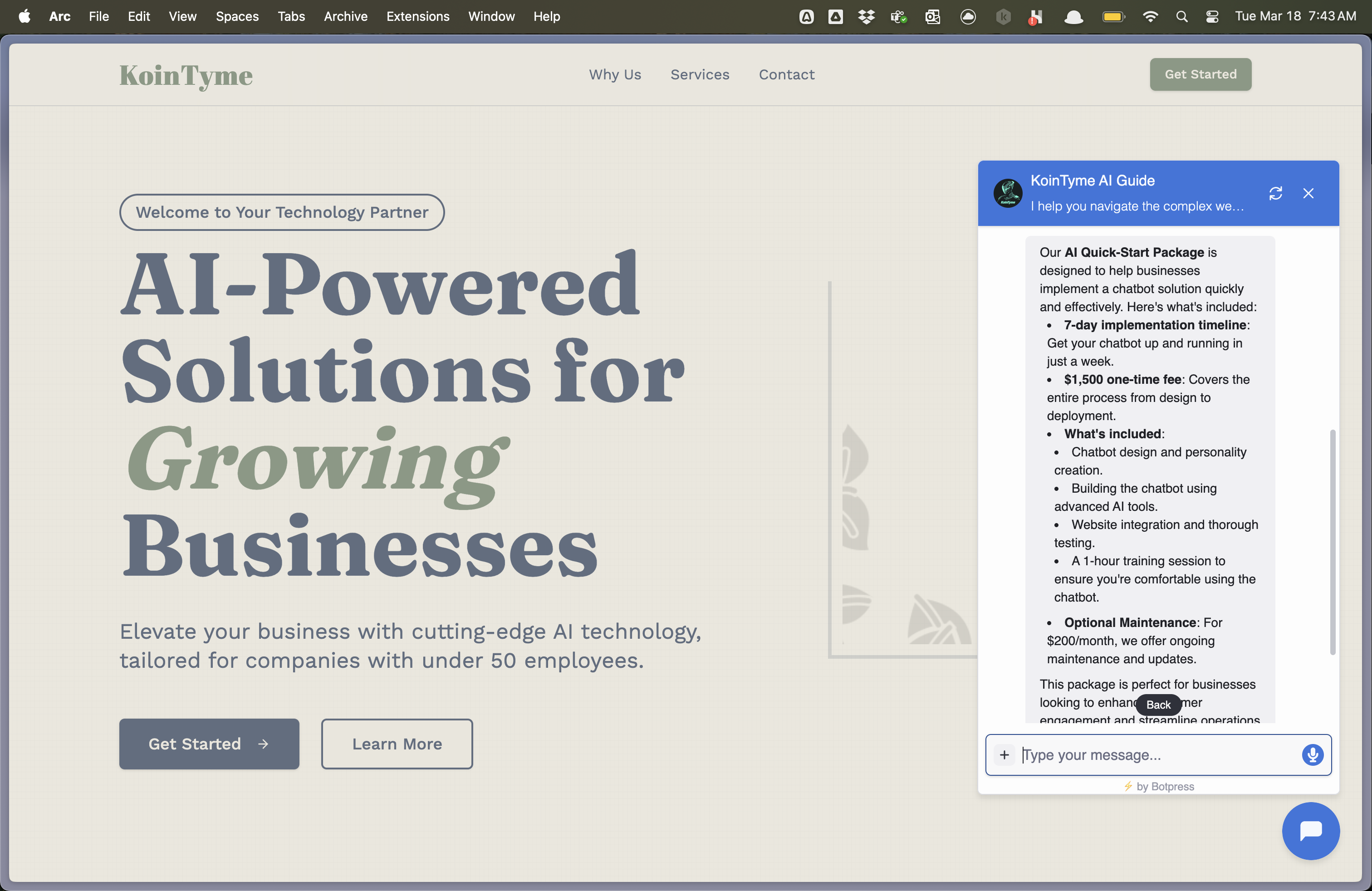 custom chatbot